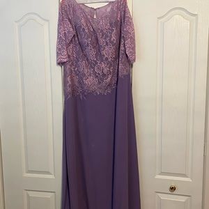 Long purple formal gown
